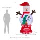 Glitzhome 8FT Lighted inflatable Snowman Globe Scene Decor