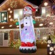 Glitzhome 20FT Giant DISCO Lighted Inflatable Skiing Snowman