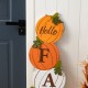 Glitzhome 41.75"H Fall and Christmas Double Sided Wooden Pumpkin and Ornament Porch Sign