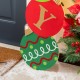 Glitzhome 41.75"H Fall and Christmas Double Sided Wooden Pumpkin and Ornament Porch Sign