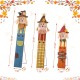 Glitzhome 36"H Fall S/3 Wood Sacrecrow Family Porch Decor, Two Function (S/3 or Single Piece)