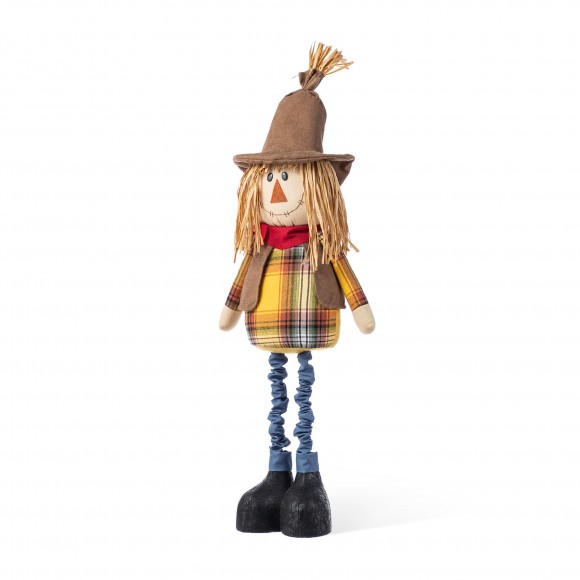 Glitzhome 33-38"H Fall Fabric Scarecrow Porch Decor With Telescoping Legs