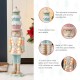 Glitzhome 28"H Lighted Macaron Pink and Blue Resin Christmas Cupcake Nutcracker Porch Decor w/Timer