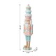 Glitzhome 28"H Lighted Macaron Pink and Blue Resin Christmas Cupcake Nutcracker Porch Decor w/Timer