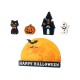 Glitzhome 12"L S/5 HAPPY HALLOWEEN Wooden Table Block