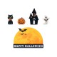 Glitzhome 12"L S/5 HAPPY HALLOWEEN Wooden Table Block