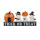 Glitzhome 12"L Halloween Wooden TRICK OR TREAT Pumpkin & Ghosts Table Decor
