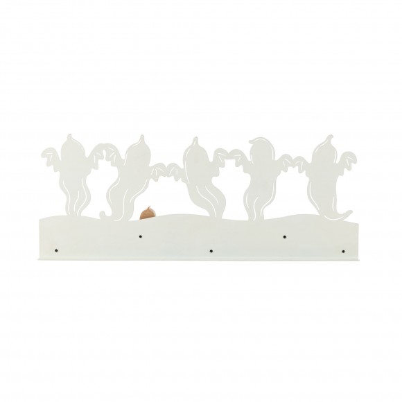 Glitzhome 18"L Halloween Wooden & Metal Ghost Silhouette Countdown Table Sign