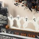Glitzhome 18"L Halloween Wooden & Metal Ghost Silhouette Countdown Table Sign