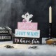 Glitzhome 11.75"H Halloween Lighted Pink Wooden Ghost Block Word Sign