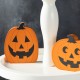 Glitzhome S/5 Halloween Wooden Haunted House, Pumpkin & Ghost Table Block Set