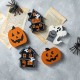 Glitzhome S/5 Halloween Wooden Haunted House, Pumpkin & Ghost Table Block Set