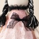 Glitzhome 29“H Halloween Pink Fabric Dressed Witch Sitter