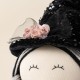 Glitzhome 29“H Halloween Pink Fabric Dressed Witch Sitter