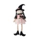 Glitzhome 29“H Halloween Pink Fabric Dressed Witch Sitter