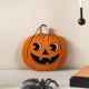 Glitzhome 18.50"H Halloween Wood Black Cat Nutcracker w/Pumpkin Ornament