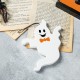 Glitzhome 18.50"H Halloween Wood Pumpkin Nutcracker w/Ghost Ornament