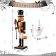 Glitzhome 18.50"H Halloween Wood Pumpkin Nutcracker w/Ghost Ornament