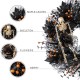 Glitzhome 24"D Halloween  Black Rose, Skeleton and Berry Wreath Includes a Complimentary Black Metal Wreath Hanger