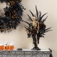 Glitzhome 22"H Halloween Black Rose, Skeleton and Berry Urn Table Tree