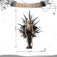 Glitzhome 22"H Halloween Black Rose, Skeleton and Berry Urn Table Tree