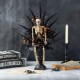 Glitzhome 22"H Halloween Black Rose, Skeleton and Berry Urn Table Tree