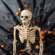 Glitzhome 22"H Halloween Black Rose, Skeleton and Berry Urn Table Tree