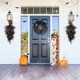 Glitzhome 28"H Halloween Black Rose and Berry Swag Includes a Complimentary Black Metal Wreath Hanger