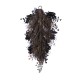 Glitzhome 28"H Halloween Black Rose and Berry Swag Includes a Complimentary Black Metal Wreath Hanger