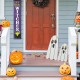 Glitzhome 24"H S/2 Halloween Lighted Wood Ghost Porch Decor