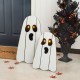 Glitzhome 24"H S/2 Halloween Lighted Wood Ghost Porch Decor