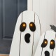 Glitzhome 24"H S/2 Halloween Lighted Wood Ghost Porch Decor