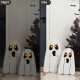 Glitzhome 24"H S/2 Halloween Lighted Wood Ghost Porch Decor