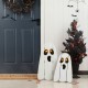 Glitzhome 24"H S/2 Halloween Lighted Wood Ghost Porch Decor