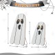 Glitzhome 24"H S/2 Halloween Lighted Wood Ghost Porch Decor
