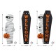 Glitzhome 38"H & 42"H Halloween Wood Mummy and Welcome Coffin Porch Decor, Two Function (S/2 or One Piece)
