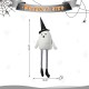 Glitzhome 65.25"H Halloween Oversized Lighted Fabric Ghost Sitter Porch Decor, with Timer