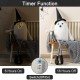 Glitzhome 65.25"H Halloween Oversized Lighted Fabric Ghost Sitter Porch Decor, with Timer