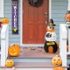 Glitzhome 35"H Halloween Wooden Pumpkin Haunted House Porch Decor