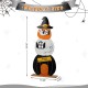Glitzhome 35"H Halloween Wooden Pumpkin Haunted House Porch Decor
