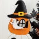 Glitzhome 35"H Halloween Wooden Pumpkin Haunted House Porch Decor