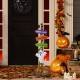 Glitzhome 41.75"H Lighted Wooden Ghost's Broom Porch Decor w/Timer(KD)