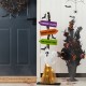 Glitzhome 41.75"H Lighted Wooden Ghost's Broom Porch Decor w/Timer(KD)
