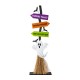 Glitzhome 41.75"H Lighted Wooden Ghost's Broom Porch Decor w/Timer(KD)
