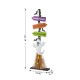 Glitzhome 41.75"H Lighted Wooden Ghost's Broom Porch Decor w/Timer(KD)
