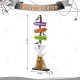 Glitzhome 41.75"H Lighted Wooden Ghost's Broom Porch Decor w/Timer(KD)