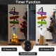 Glitzhome 41.75"H Lighted Wooden Ghost's Broom Porch Decor w/Timer(KD)