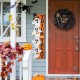 Glitzhome 42"H Lighted Halloween Wood Stacked Ghost with "Trick or Treat" Porch Sign w/Timer