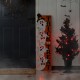 Glitzhome 42"H Lighted Halloween Wood Stacked Ghost with "Trick or Treat" Porch Sign w/Timer
