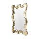 Glitzhome 34.25"H Modern Gold Foil Metal Frame Wavy Wall Mirror